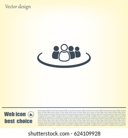 Group of people sign icon