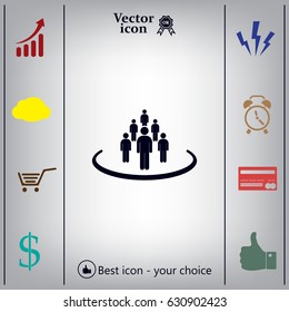 Group of people sign icon