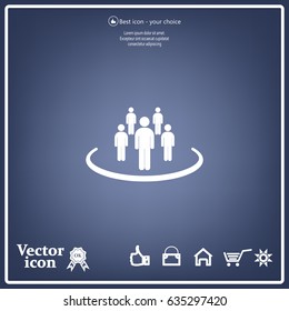 Group of people sign icon