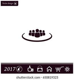 Group of people sign icon