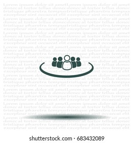 Group of people sign icon