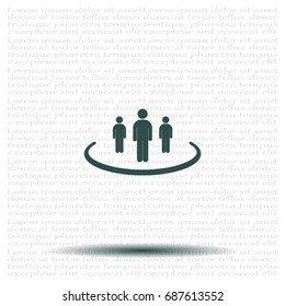 Group of people sign icon
