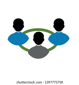 Group of people sign icon. Share symbol. Abstract shape. community group icon. Vector