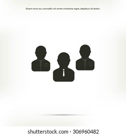 Group of people sign vector icon