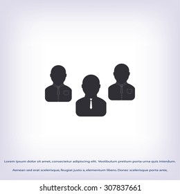 Group of people sign vector icon