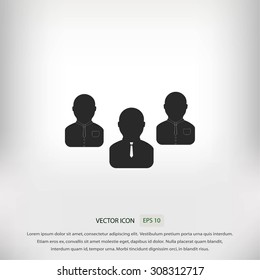 Group of people sign vector icon
