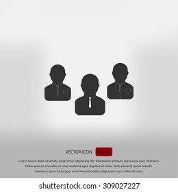 Group of people sign vector icon