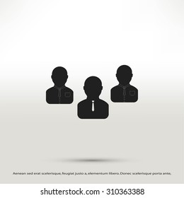 Group of people sign vector icon