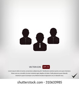 Group of people sign vector icon