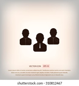 Group of people sign vector icon