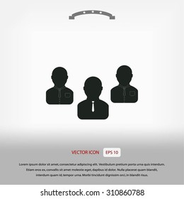 Group of people sign vector icon Group of people sign vector icon