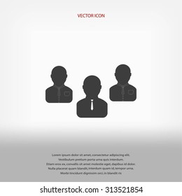 Group of people sign vector icon