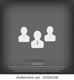 Group of people sign vector icon