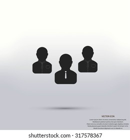 Group of people sign vector icon