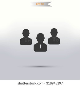 Group of people sign vector icon