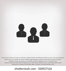 Group of people sign vector icon