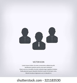 Group of people sign vector icon