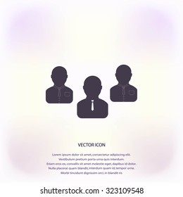 Group of people sign vector icon
