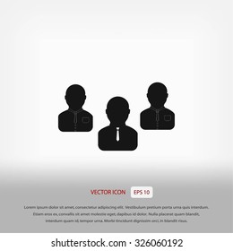 Group of people sign vector icon