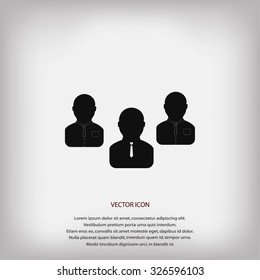 Group of people sign vector icon
