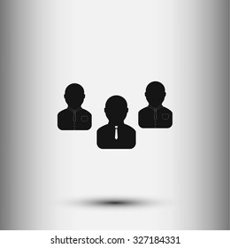 Group of people sign vector icon