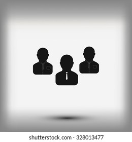 Group of people sign vector icon