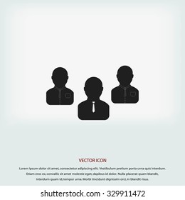 Group of people sign vector icon