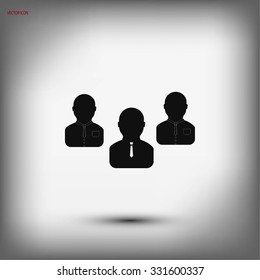 Group of people sign vector icon