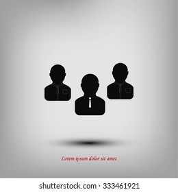 Group of people sign vector icon