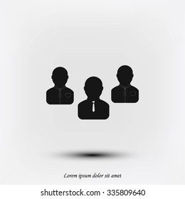 Group of people sign vector icon