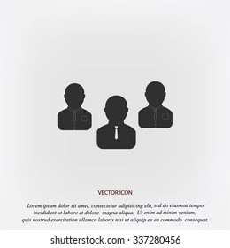 Group of people sign vector icon