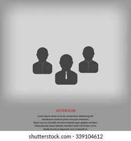 Group of people sign vector icon