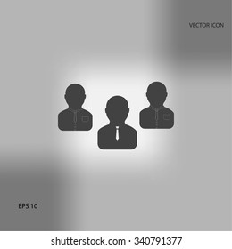Group of people sign vector icon