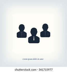 Group of people sign vector icon