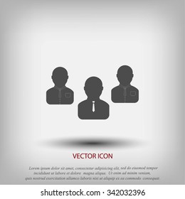 Group of people sign vector icon