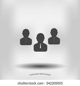 Group of people sign vector icon