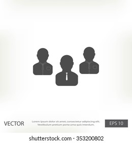 Group of people sign vector icon