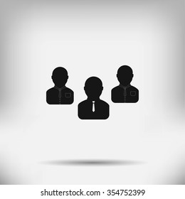 Group of people sign vector icon