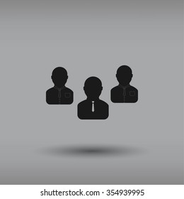 Group of people sign vector icon