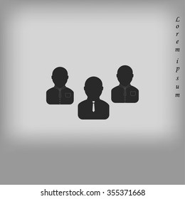 Group of people sign vector icon