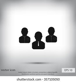 Group of people sign vector icon