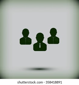 Group of people sign vector icon