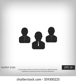 Group of people sign vector icon