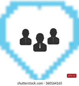 Group of people sign vector icon
