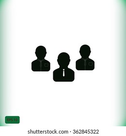 Group of people sign vector icon