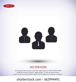 Group of people sign vector icon