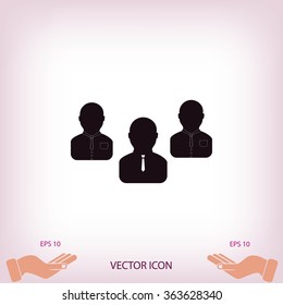 Group of people sign vector icon