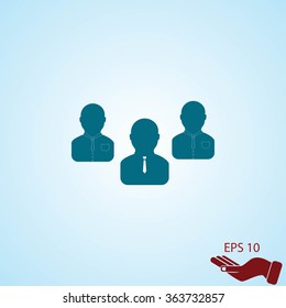 Group of people sign vector icon