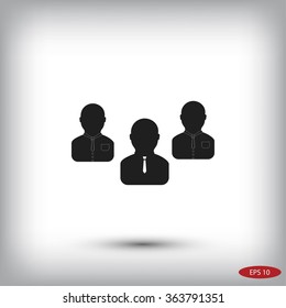 Group of people sign vector icon