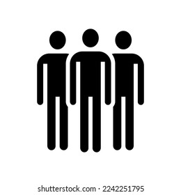 group people silhouette glyph icon vector. group people silhouette sign. isolated symbol illustration